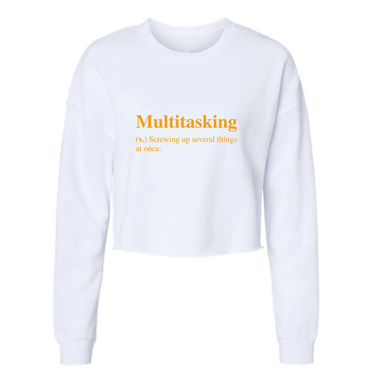 Multitasking Womens Cropped Long Sleeve Shirt