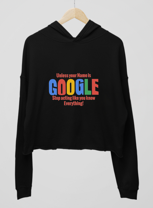 Are You Google? Womens Cropped Hoodie