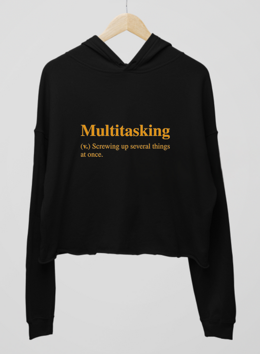 Multitasking Womens Cropped Hoodie