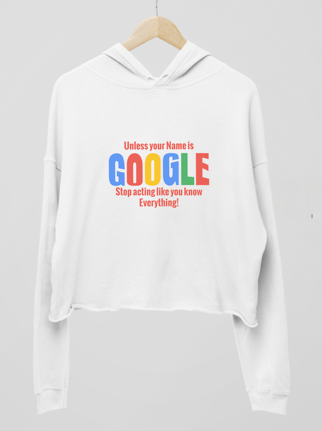 Are You Google? Womens Cropped Hoodie