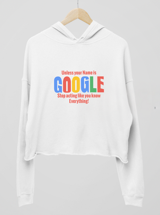 Are You Google? Womens Cropped Hoodie